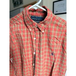 Ralph Lauren men's fall shirt small‎ plaid long sleeve button